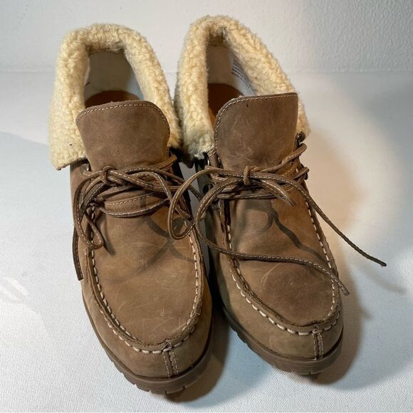 Audrey Brooke Roxy2 tan leather booties with Sherpa size 9 - Picture 12 of 12